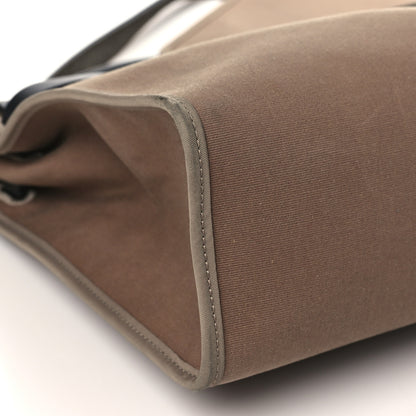 Hermes Vache Hunter Toile Herbag Zip 31 PM Etoupe Bleu Indigo 9 of 16