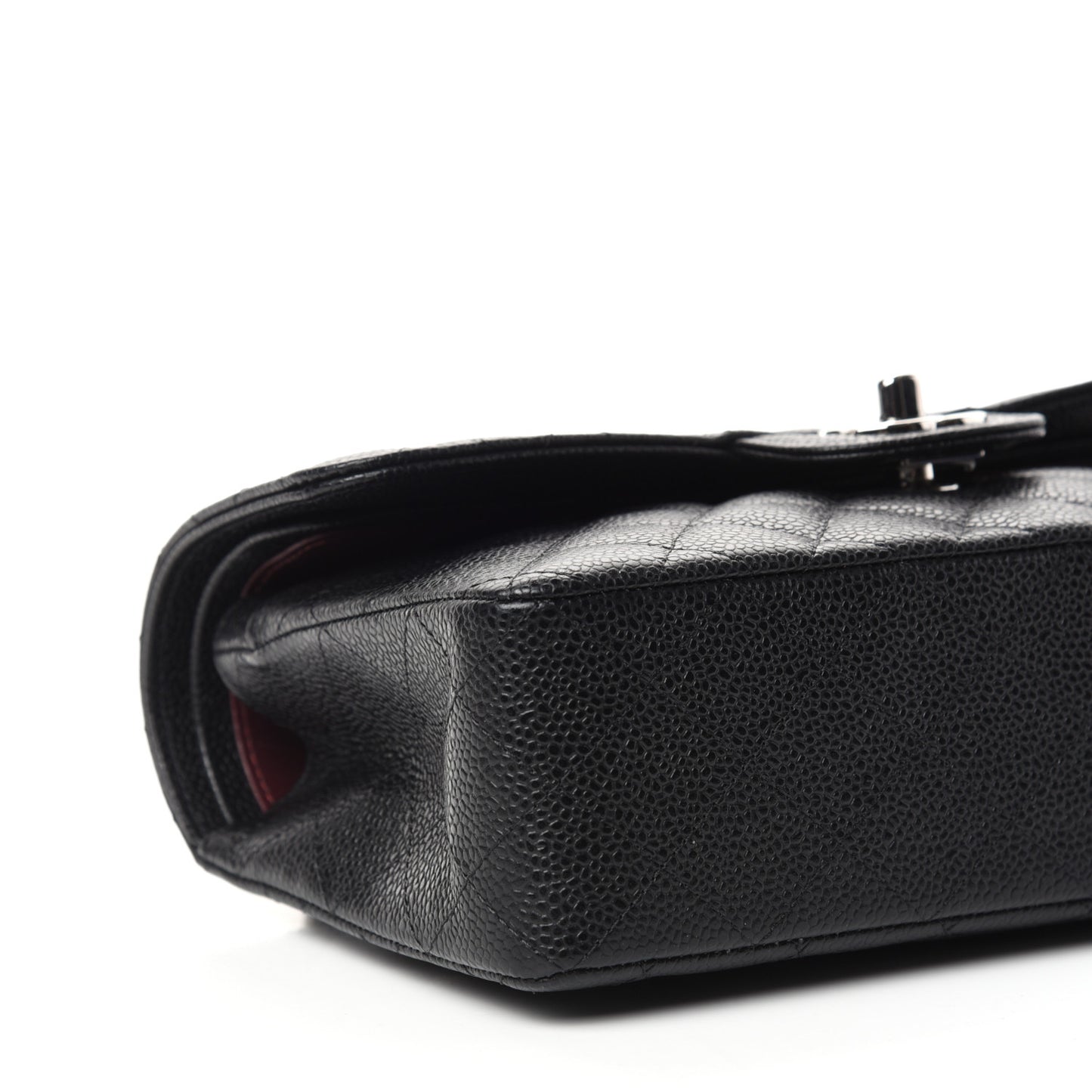 Caviar Quilted Small Double Flap Black