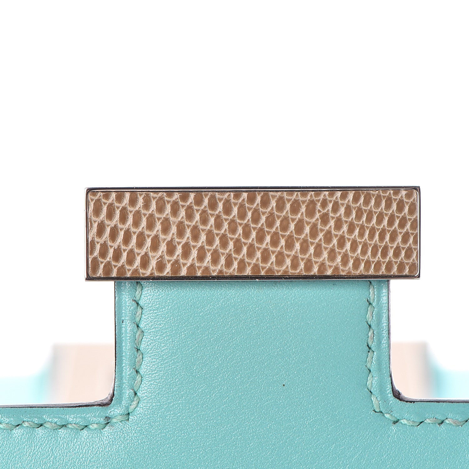 Hermes Tadelakt Lizard Constance 18 Bleu Atoll Ficelle 18 of 23