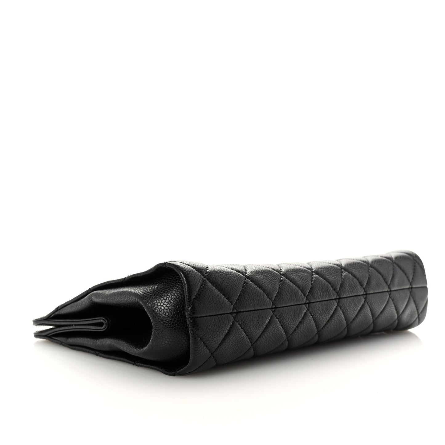 Caviar Quilted CC Large Clutch Black