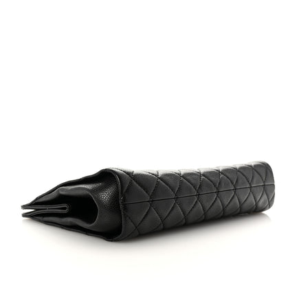 Chanel Caviar Quilted CC Large Clutch Black 4 of 7