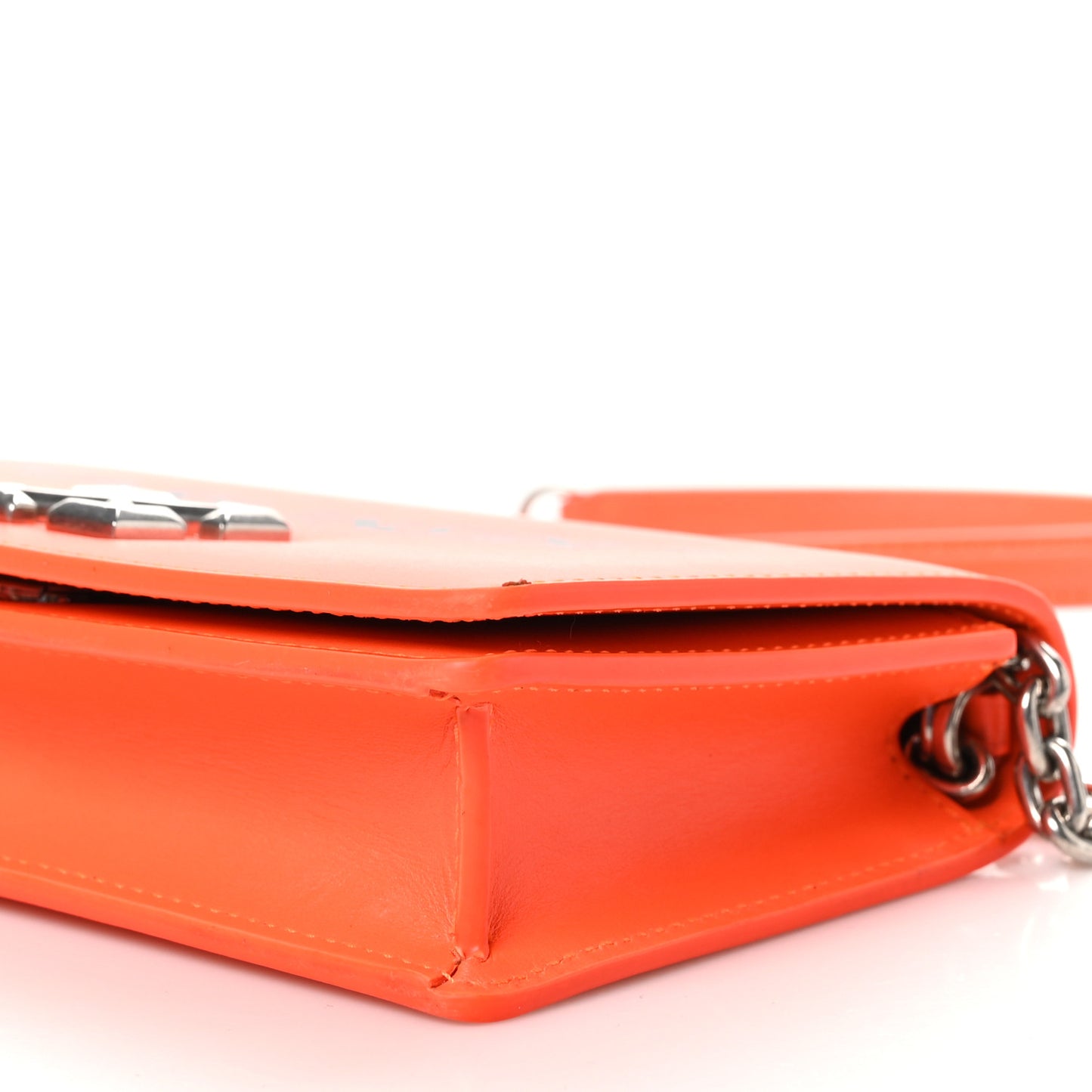 Calfskin Jitney 0.5 Cash Inside Crossbody Bag Orange