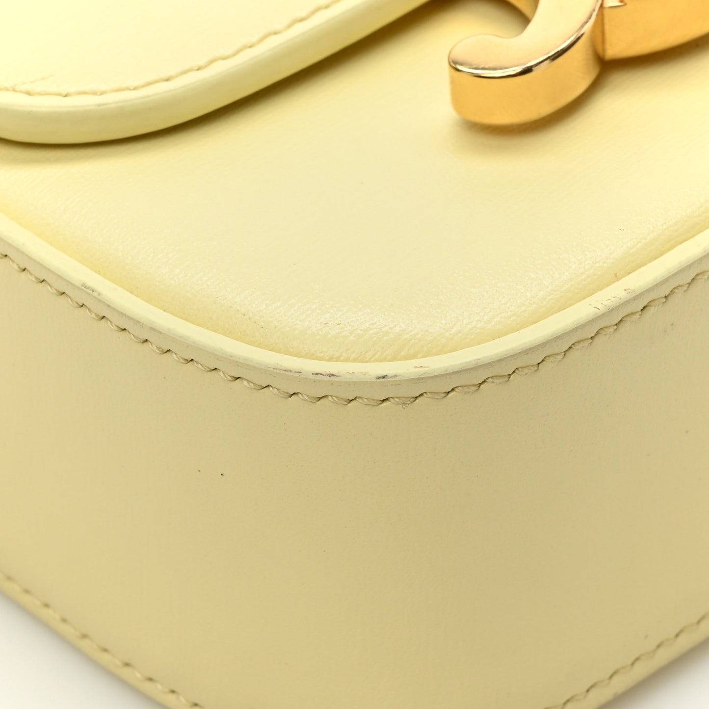 Shiny Calfskin Mini Claude Almond Green
