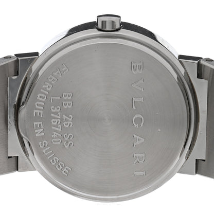 Bulgari Stainless Steel Diamond 26mm Quartz Watch Black 4 of 4