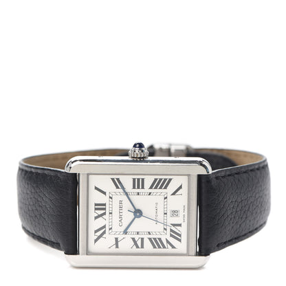 Cartier Stainless Steel Calfskin 31mm Tank Solo Automatic Watch 2 of 7