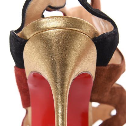 Christian Louboutin Suede Metallic Cutout 100 Booties 38 Multicolor 13 of 14