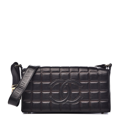 Chanel Lambskin Quilted CC Chocolate Bar Flap Black 1 of 14