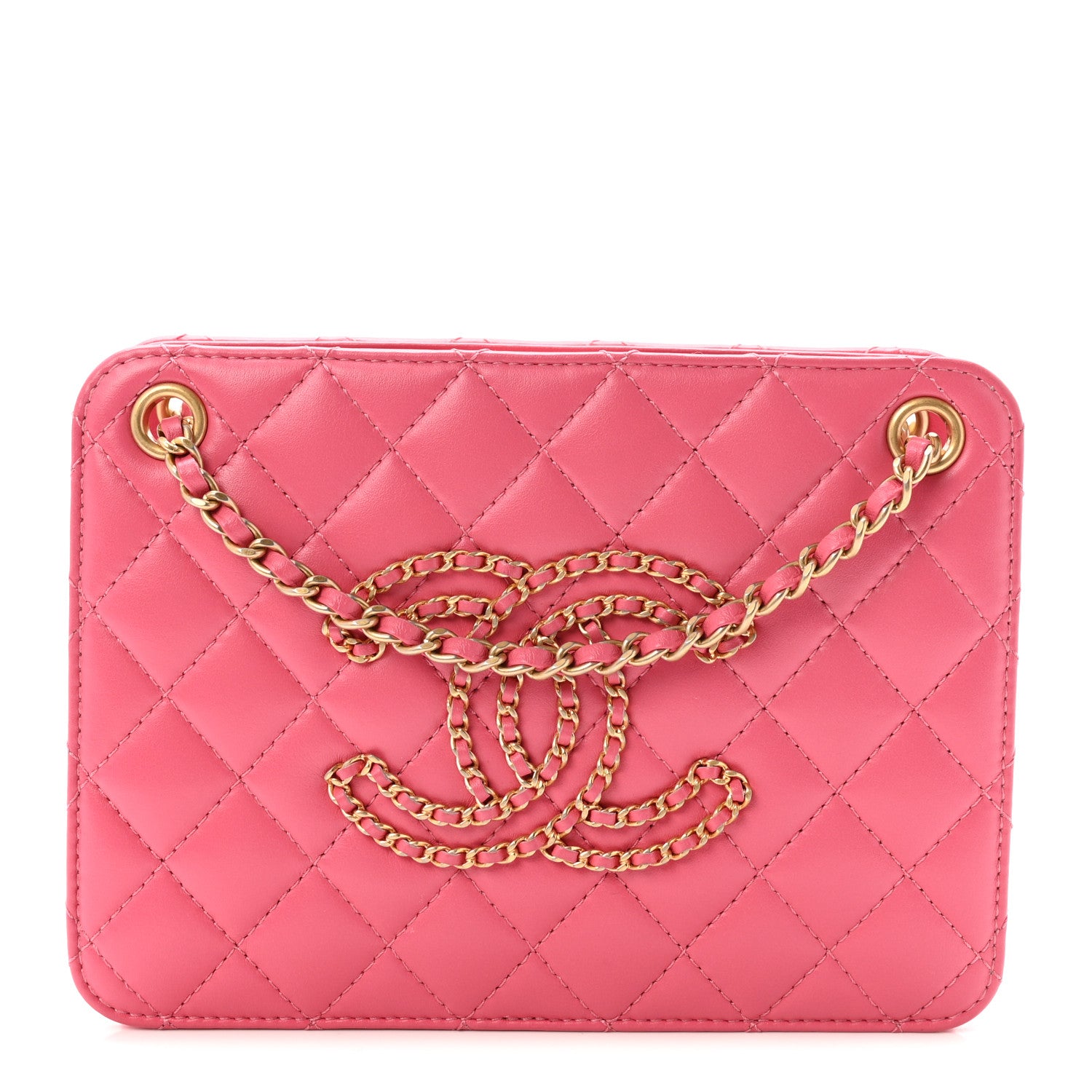 Chanel Calfskin Quilted CC Small Once Upon A Time Tote Pink 1 of 10