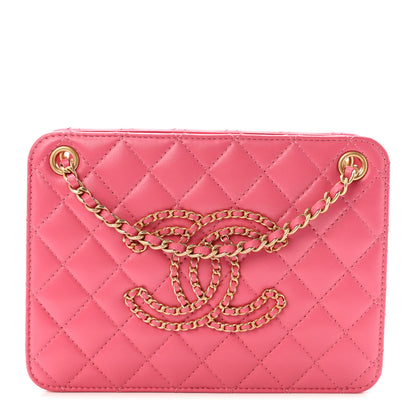 Chanel Calfskin Quilted CC Small Once Upon A Time Tote Pink 1 of 10