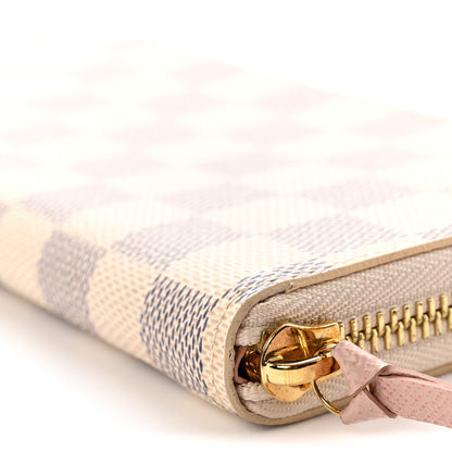 Louis Vuitton Damier Azur Clemence Wallet Rose Ballerine 9 of 11