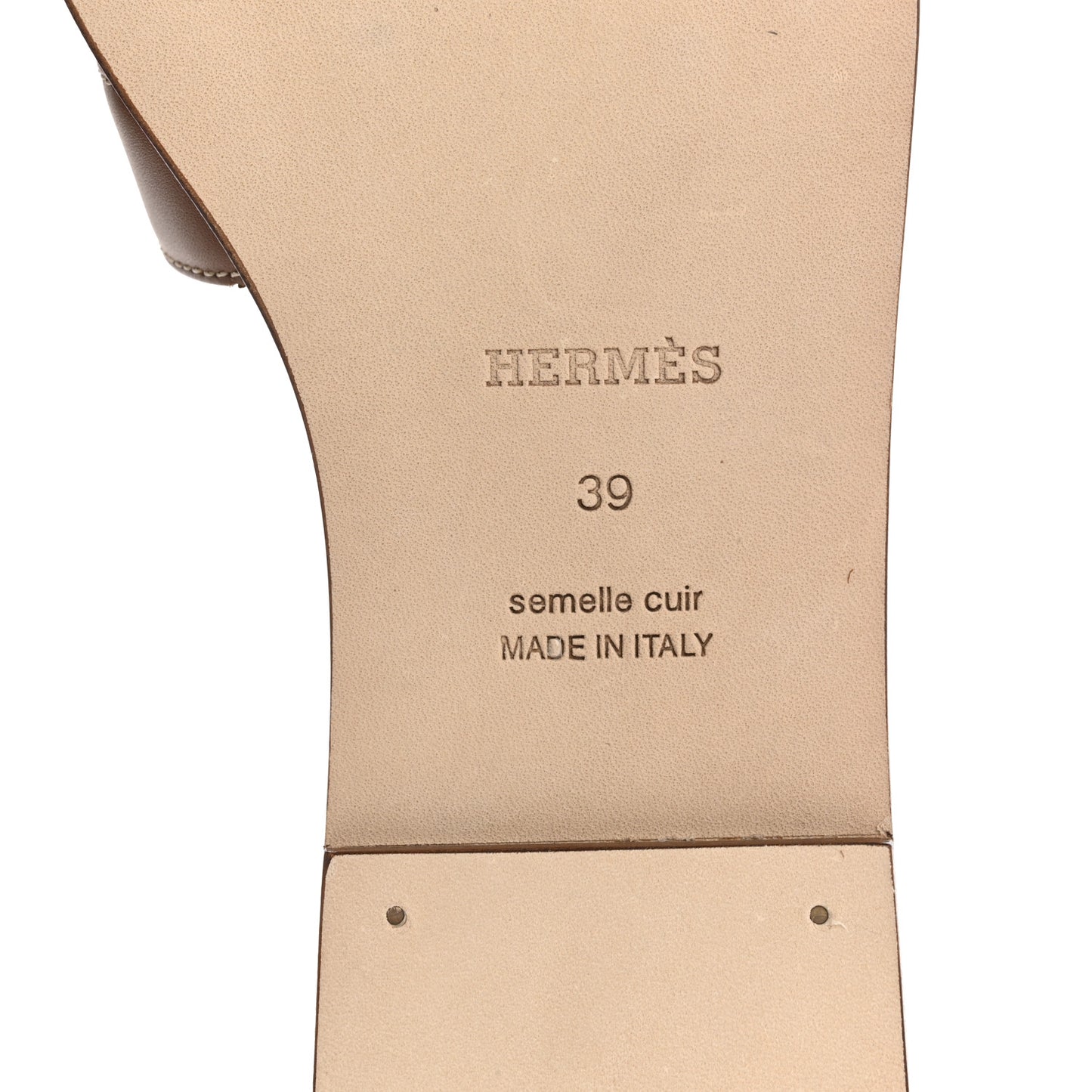 Box Calfskin Oran Sandals 39 Gold