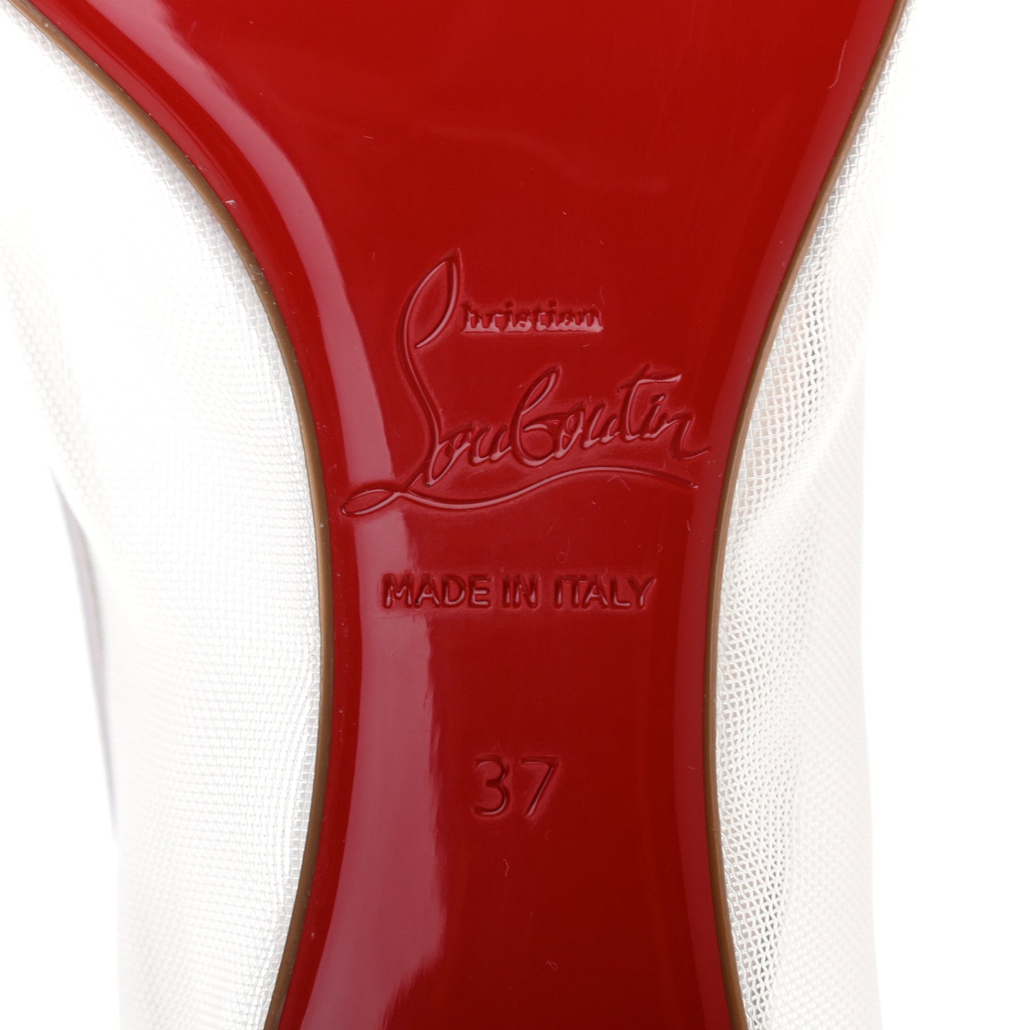 Christian Louboutin Kid Rete Galativi Flats 37 Version Bianco 7 of 7