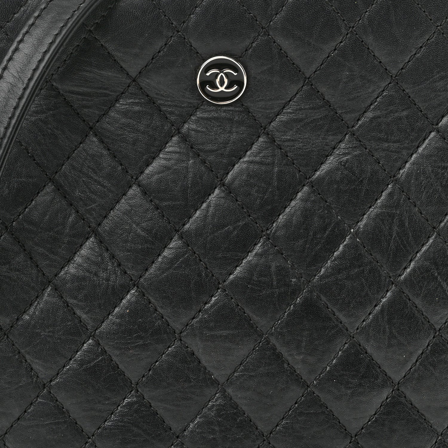 Chanel Aged Calfskin Quilted Crossbody Bag Black 8 of 11