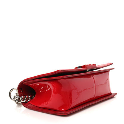 Chanel Patent Calfskin Quilted Medium Plexiglass Boy Flap Red 4 of 9