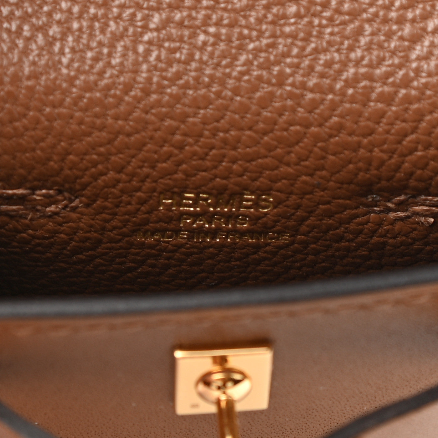 Hermes Tadelakt Mini Kelly Twilly Bag Charm Alezan 5 of 7