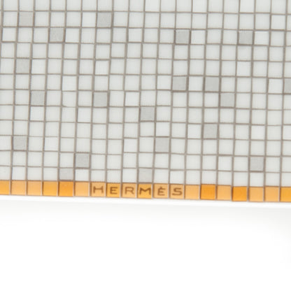 Hermes Porcelain Mosaique au 24 Square Plate 9.1" 5 of 8