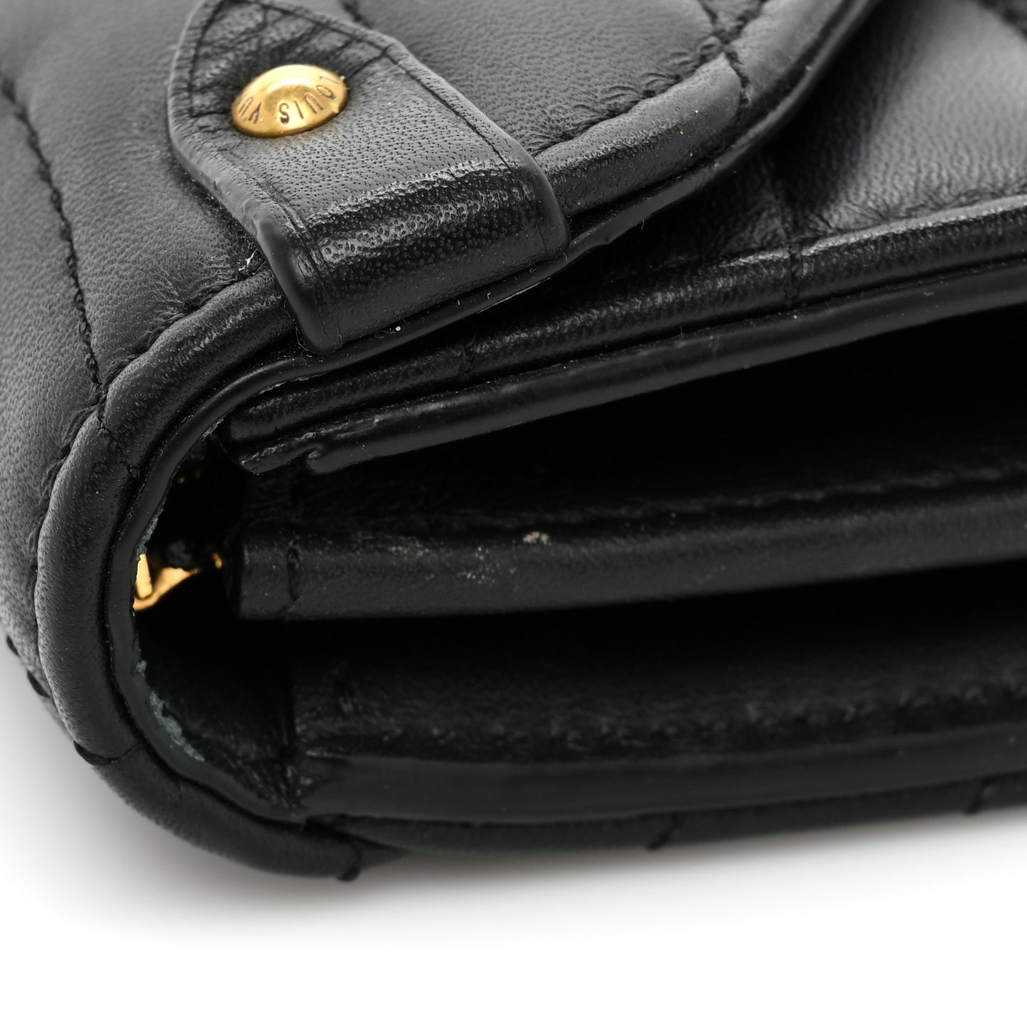 Calfskin New Wave Long Wallet Black