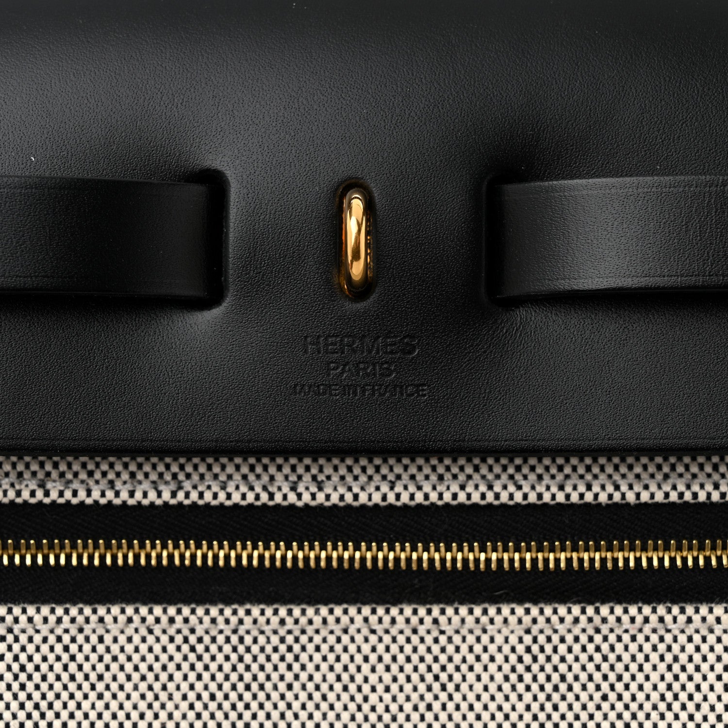 Hermes Toile H Berline Vache Hunter Herbag Zip PM 31 Black Ecru 7 of 11