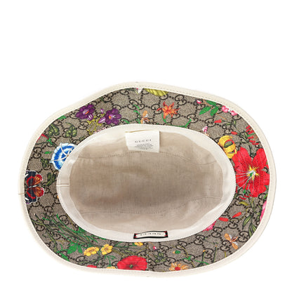 Gucci GG Supreme Monogram Flora Fedora Hat S White 4 of 7