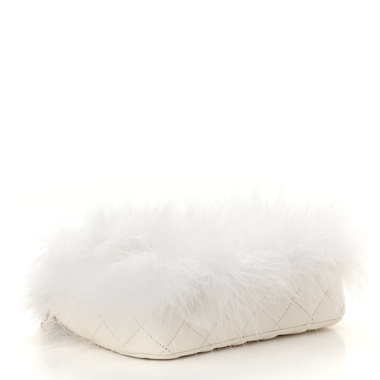 Chanel Feathers Lambskin Quilted Flap White 4 of 11