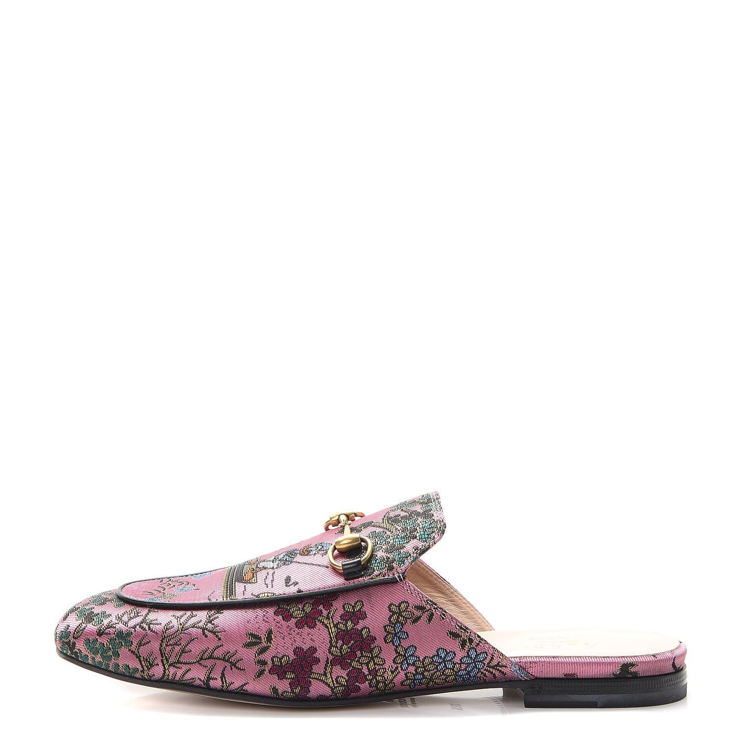 Gucci X DISNEY Jacquard Japanese Donald Duck Womens Princetown Slippers 38.5 Pink Black 1 of 10
