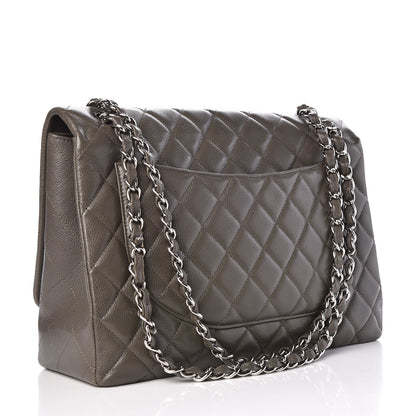 Chanel Caviar Quilted Maxi Single Flap Grey 3 of 7