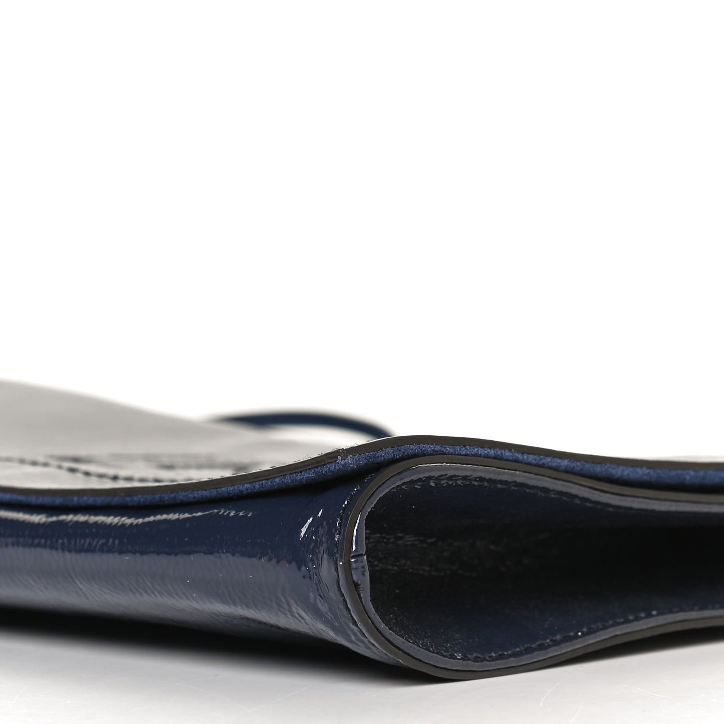 Soft Patent Medium Soho Clutch Uniform Blue