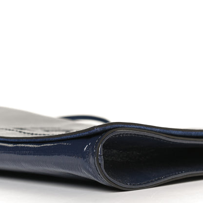 Gucci Soft Patent Medium Soho Clutch Uniform Blue 10 of 13