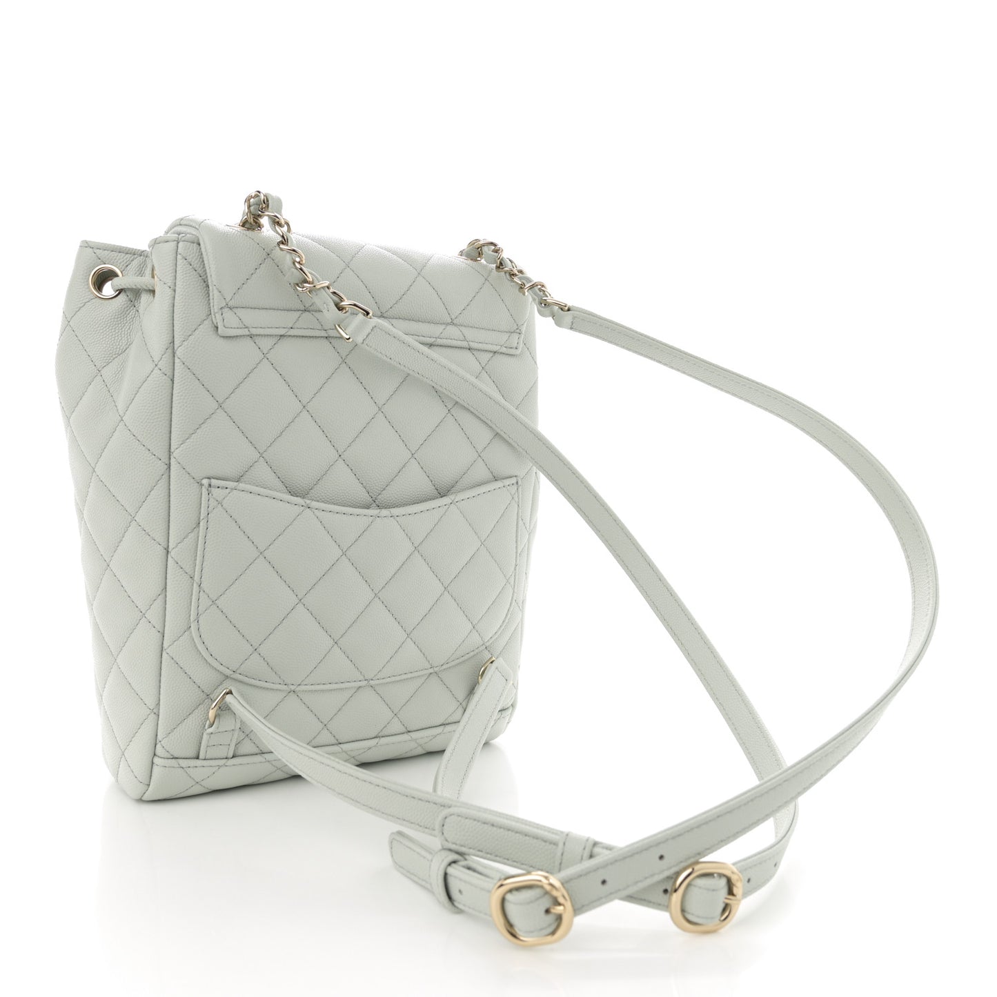 Caviar Quilted Mini Urban Spirit Backpack Light Blue