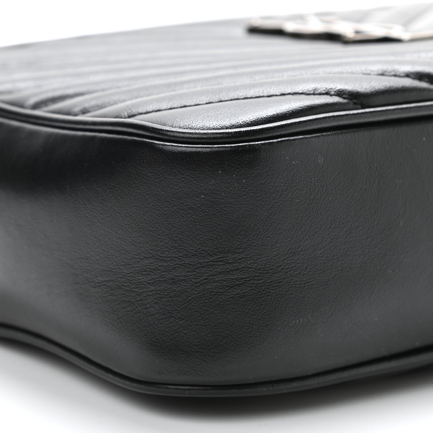 Calfskin Matelasse Monogram Lou Camera Bag Black
