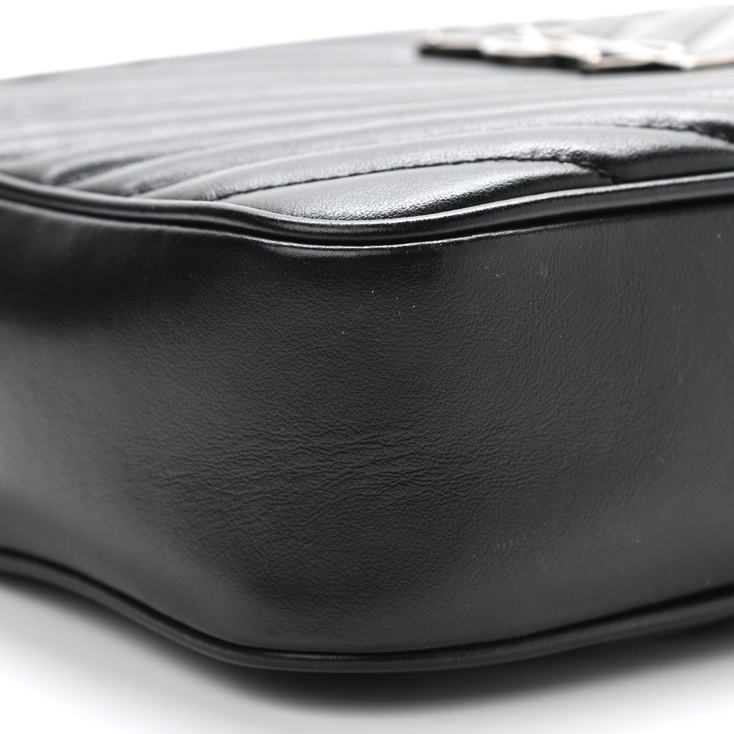 Saint Laurent Calfskin Matelasse Monogram Lou Camera Bag Black 5 of 10