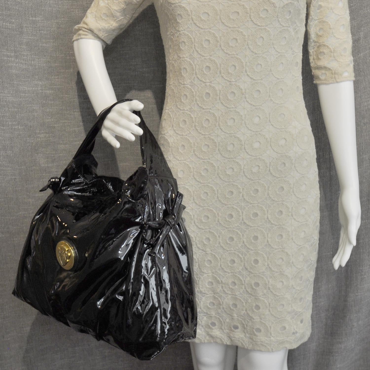 Gucci Patent Leather Hysteria Tote Black 2 of 9
