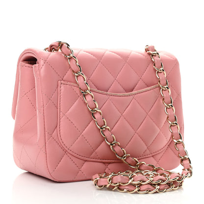 Chanel Lambskin Quilted Mini Square Flap Pink 2 of 10
