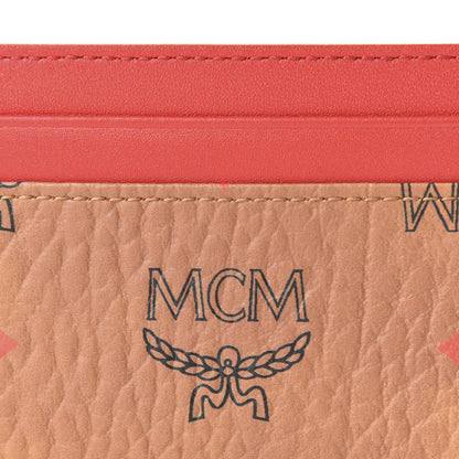 MCM Skyoptic Visetos Spectrum Diamond Card Case Cognac 7 of 7