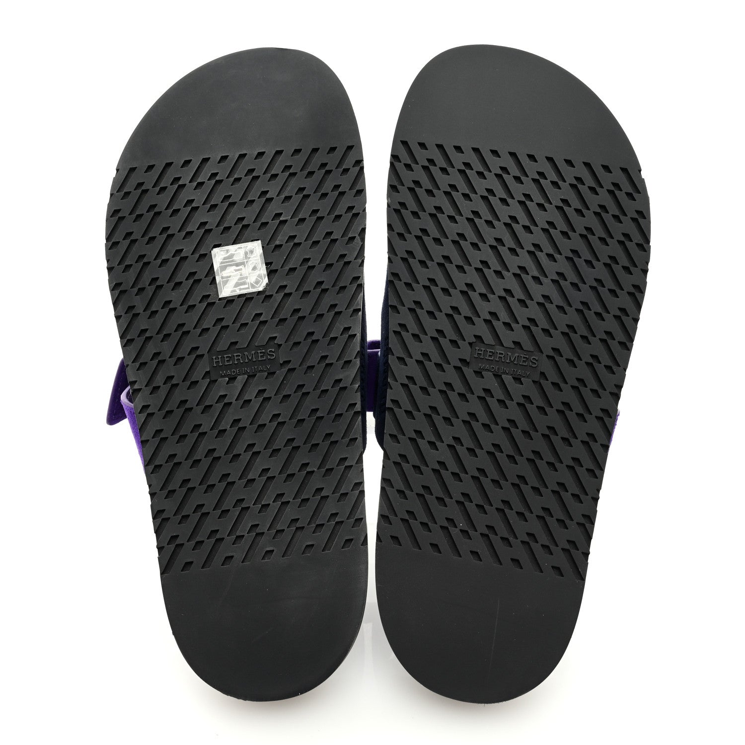 Hermes Suede Goatskin Womens Chypre Sandals 39.5 Marine Violet Majorette 8 of 8
