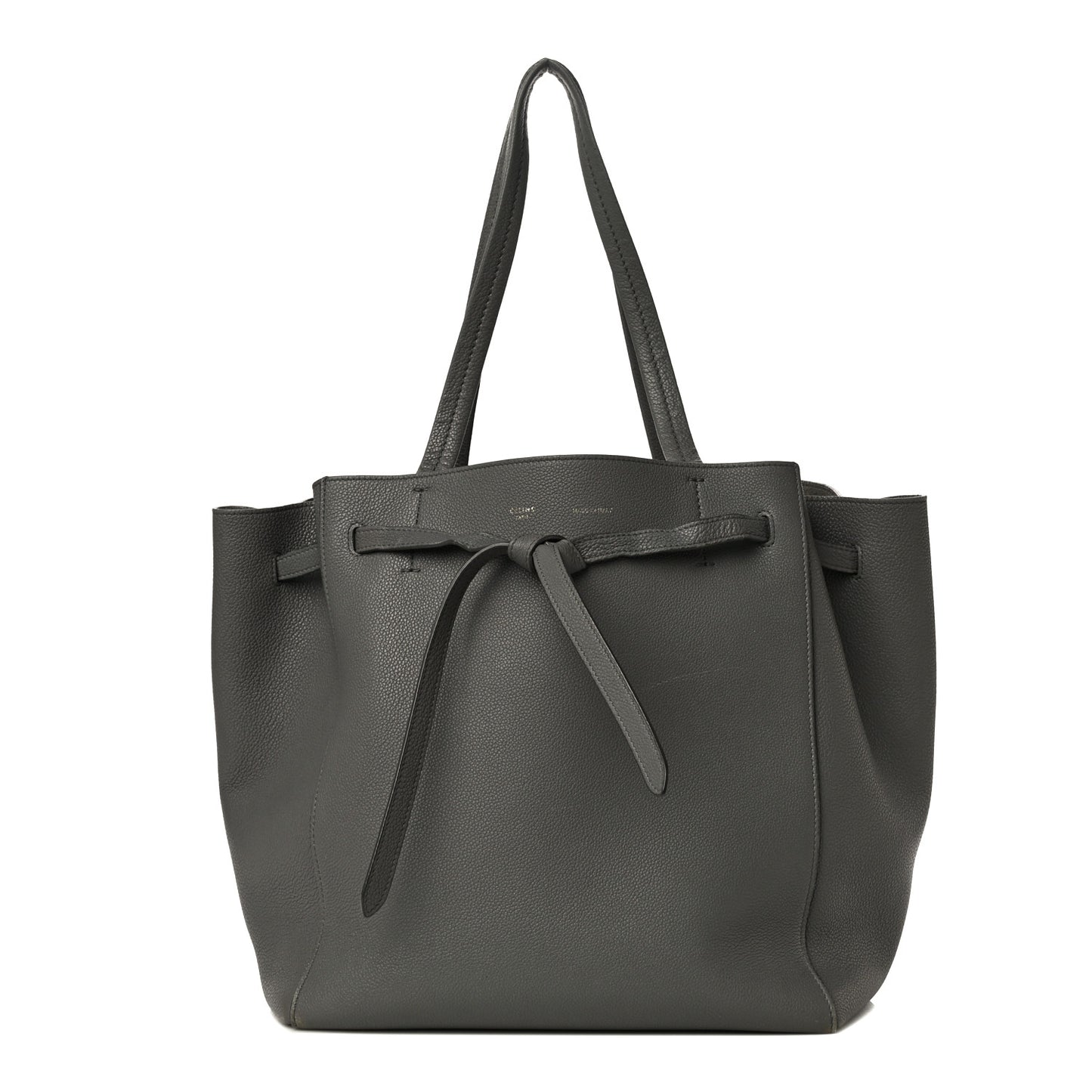 Soft Grained Calfskin Small Belt Cabas Phantom Grey