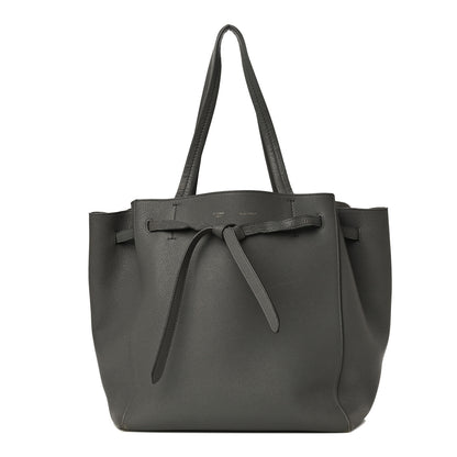 Celine Soft Grained Calfskin Small Belt Cabas Phantom Grey 1 of 15