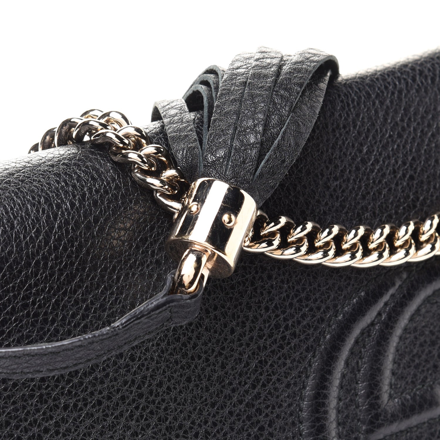 Gucci Pebbled Calfskin Medium Soho Flap Crossbody Black 13 of 13