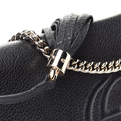 Gucci Pebbled Calfskin Medium Soho Flap Crossbody Black 13 of 13
