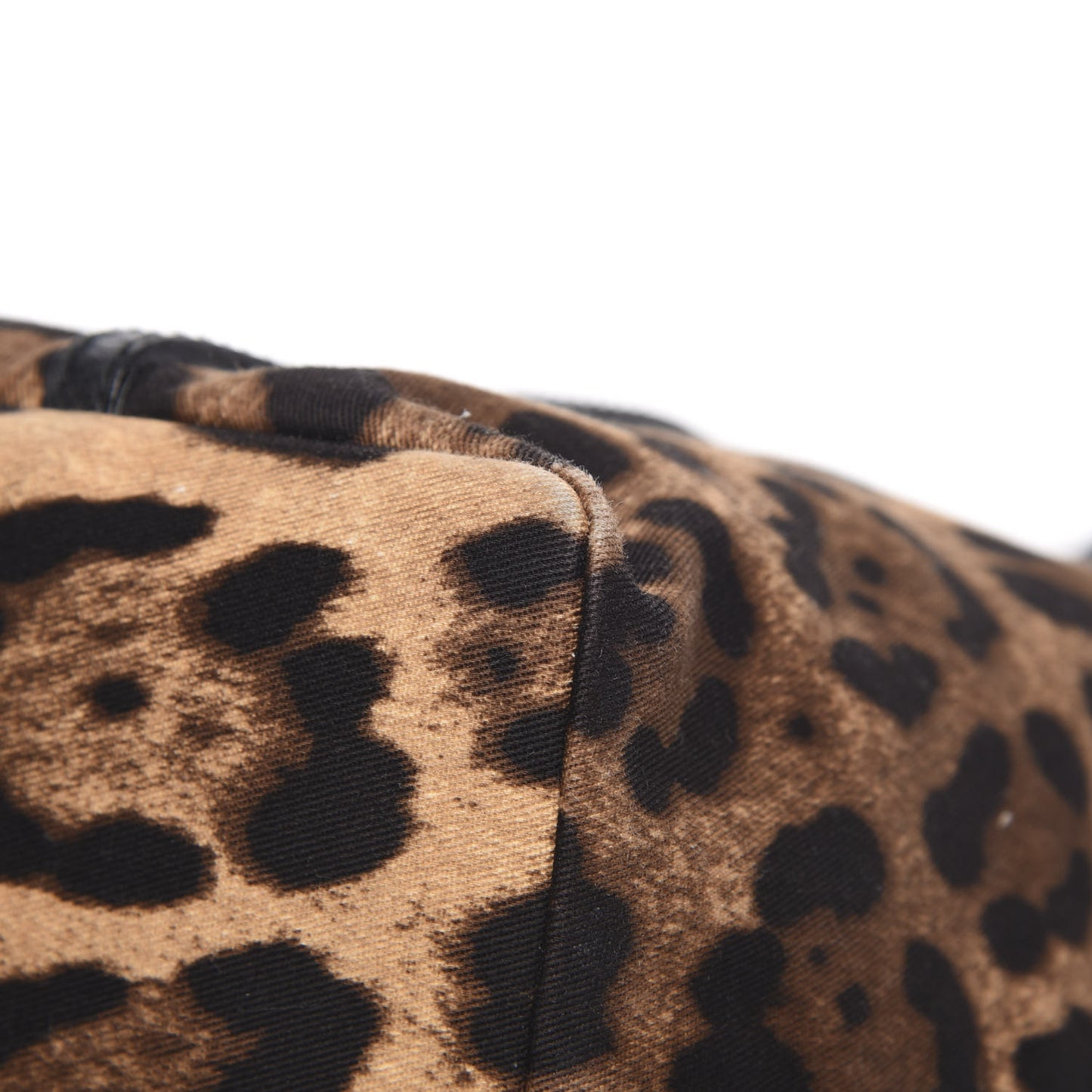 Canvas Leopard Print Medium Tote Black
