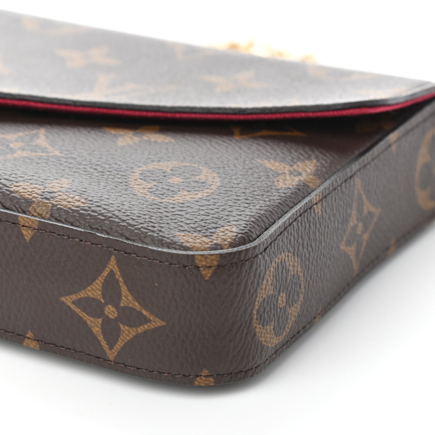 Louis Vuitton Monogram Pochette Felicie Chain Wallet Fuchsia 8 of 8