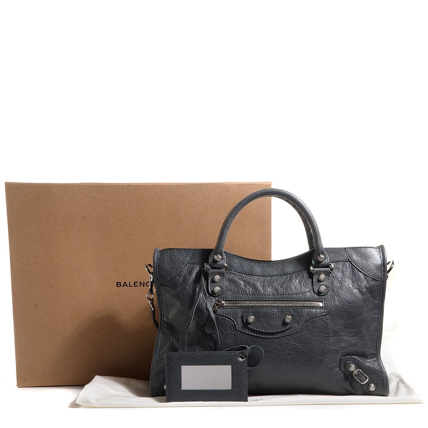 Agneau Giant 12 Silver Hardware City Gris Tarmac