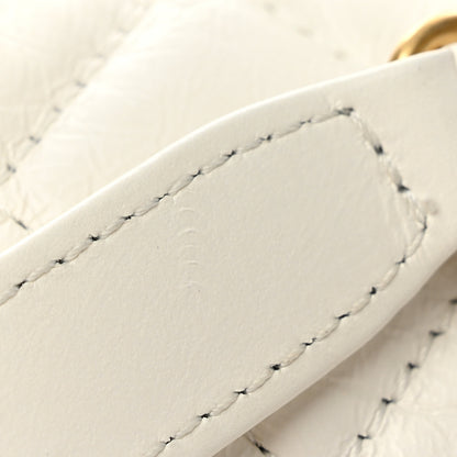 Chanel Aged Calfskin Quilted Double Sided Bowling Bag White 11 of 13