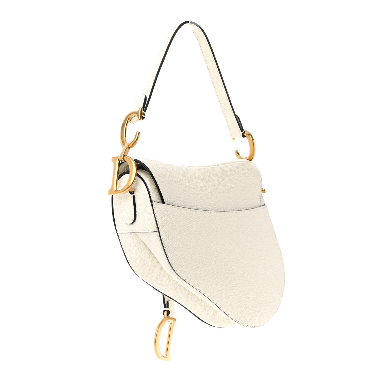 Christian Dior Grained Calfskin Saddle Bag Latte 3 of 15