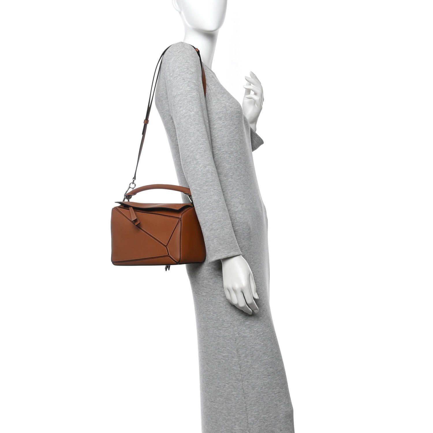 Loewe Calfskin Small Puzzle Bag Tan 2 of 10