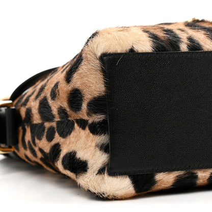 Givenchy Goat Hair Medium Leopard Voyou Bag Black Beige 9 of 10