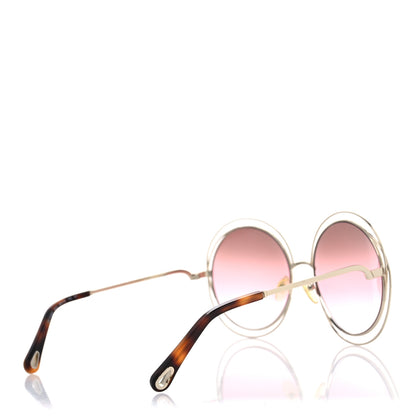 Chloe Oversized Round Carlina Oversized Round Sunglasses CE114SD Gold Pink 4 of 7