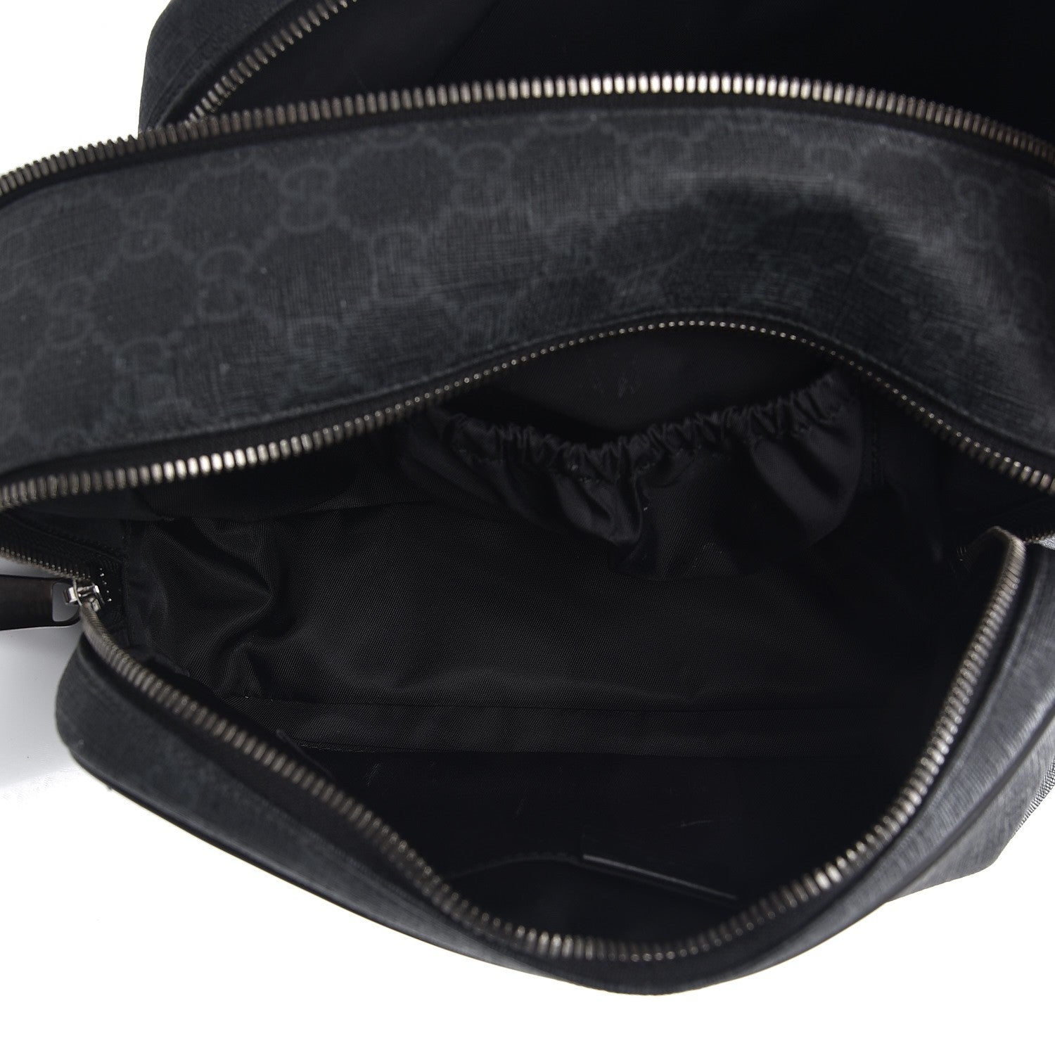 Gucci GG Supreme Monogram Toiletry Case Black Grey 6 of 14