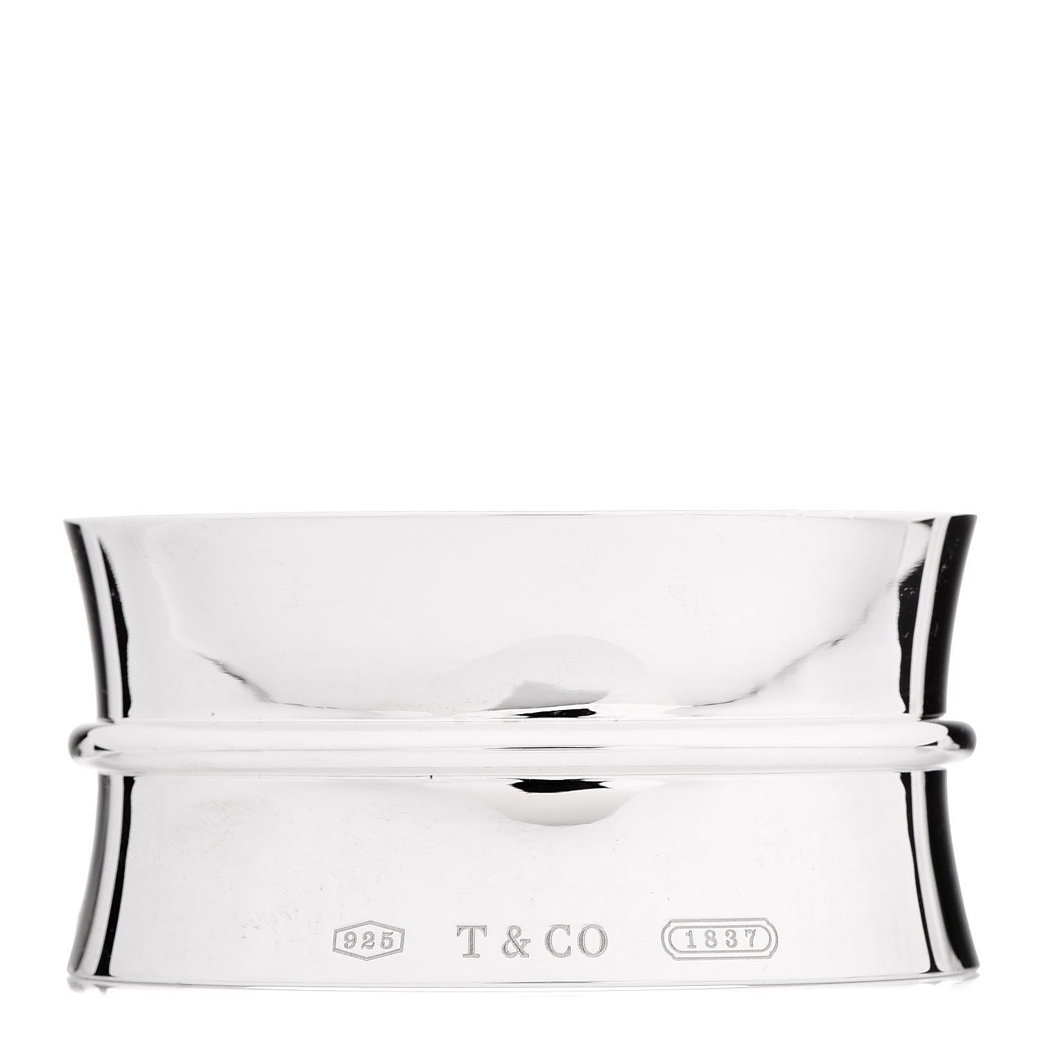 Tiffany Sterling Silver Wide 1837 Cuff Bracelet 1 of 4