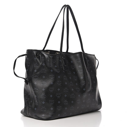 MCM Visetos Large Liz Reversible Shopper Tote Black 5 of 20